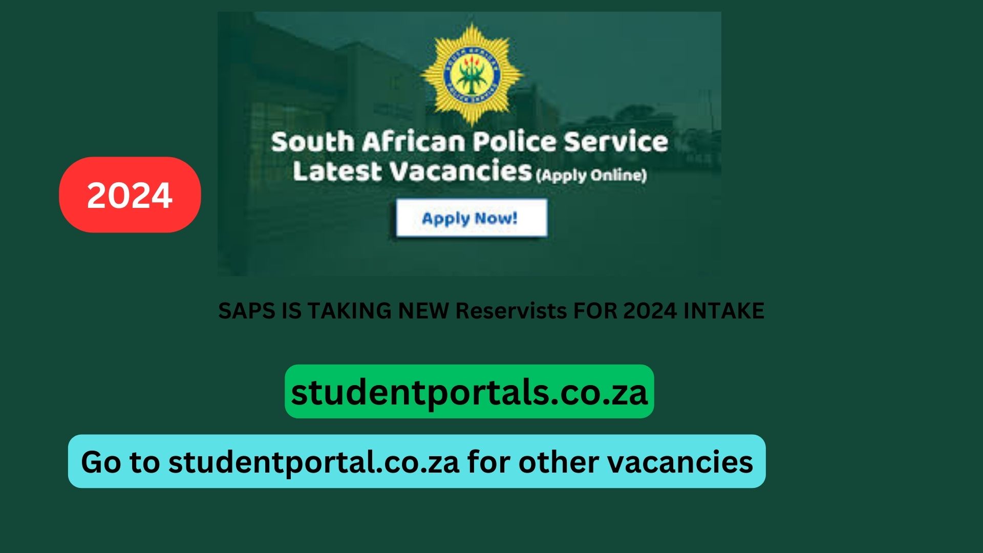 SAPS IS TAKING NEW Reservists FOR 2024 INTAKE - Studentportals